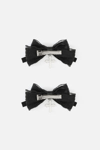 Dangerfield - Cross Bow Slide Hair Clip Set - black