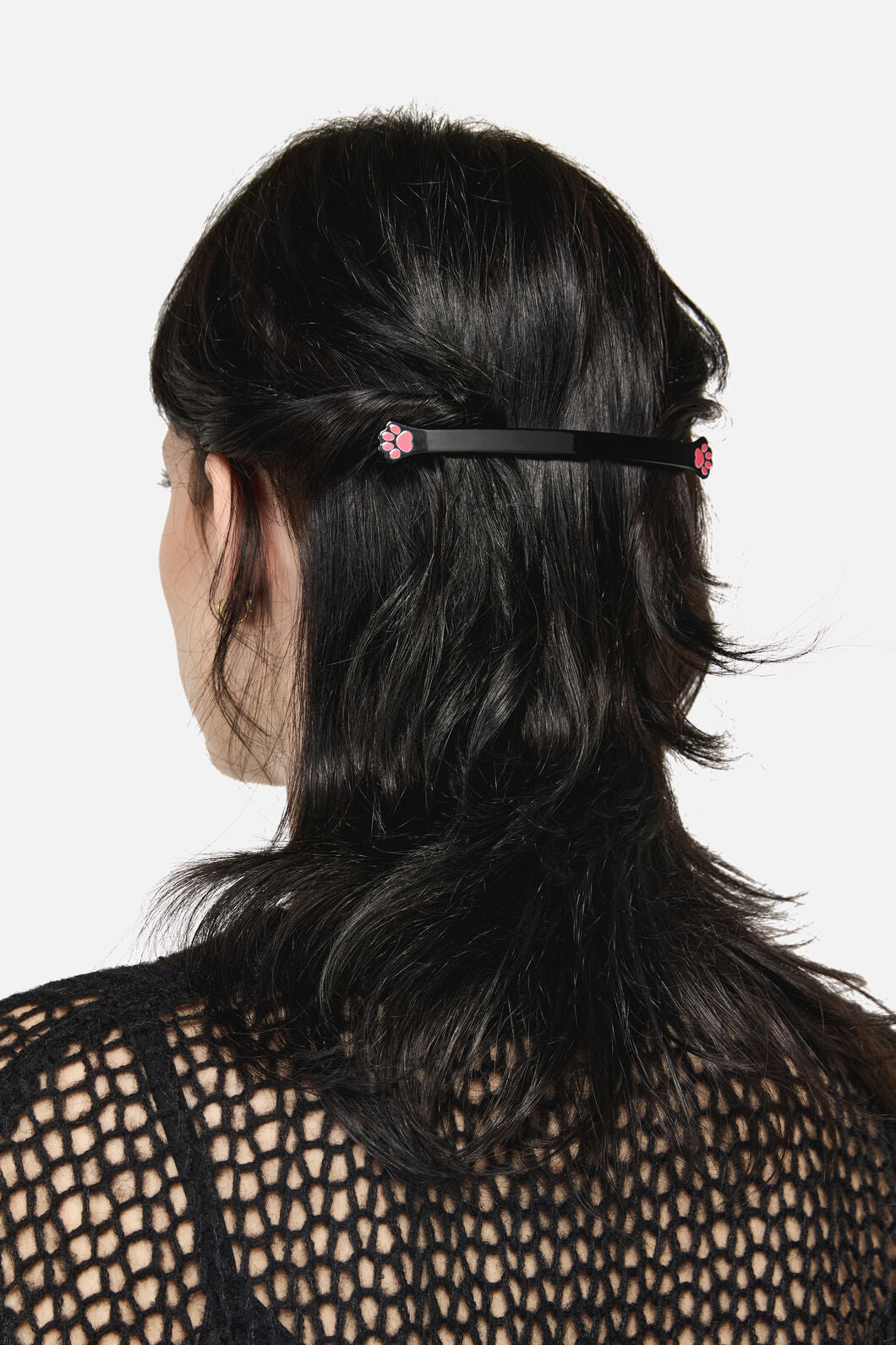 Dangerfield - Cat Paw Barrette Hair Clip - black