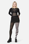 Dangerfield - Plain & Striped Tights - black-white