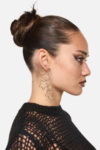 Dangerfield - Star Drop Earrings - silver