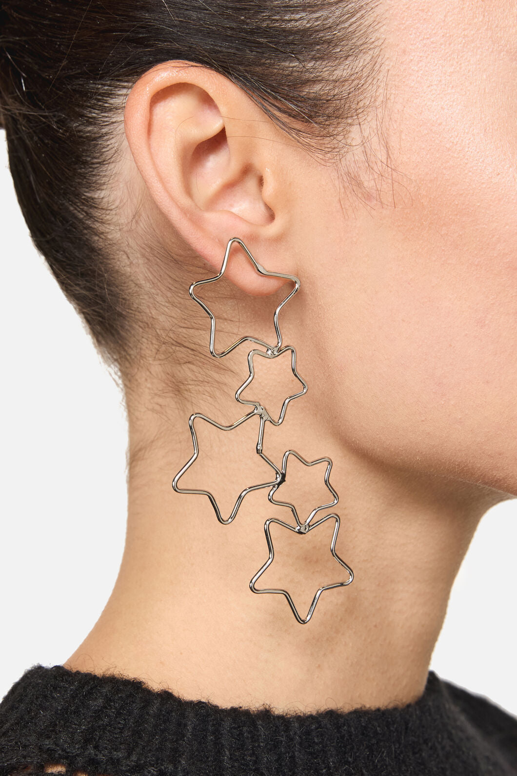 Dangerfield - Star Drop Earrings - silver