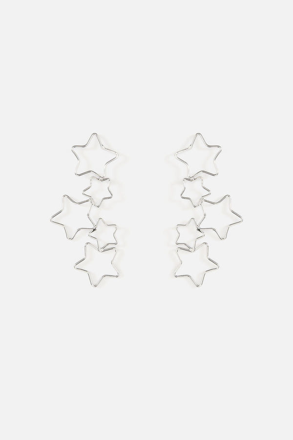 Dangerfield - Star Drop Earrings - silver