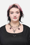 Dangerfield - Layered Charm Necklace - silver