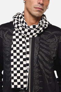 Dangerfield - Checkerboard Scarf - black-white