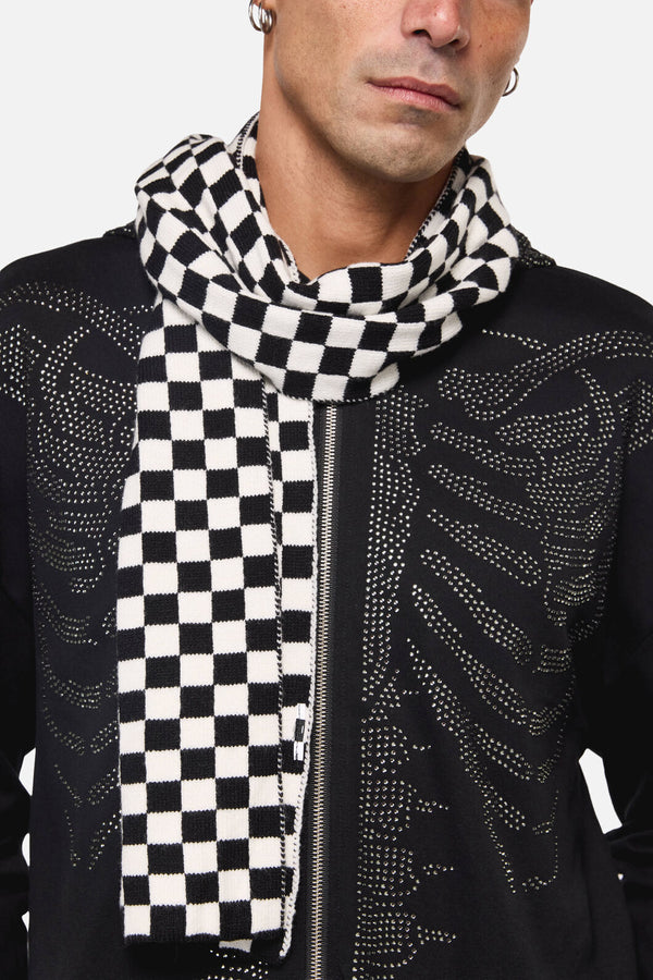 Dangerfield - Checkerboard Scarf - black-white