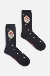 Dangerfield - Official Cat Portrait Sock - black