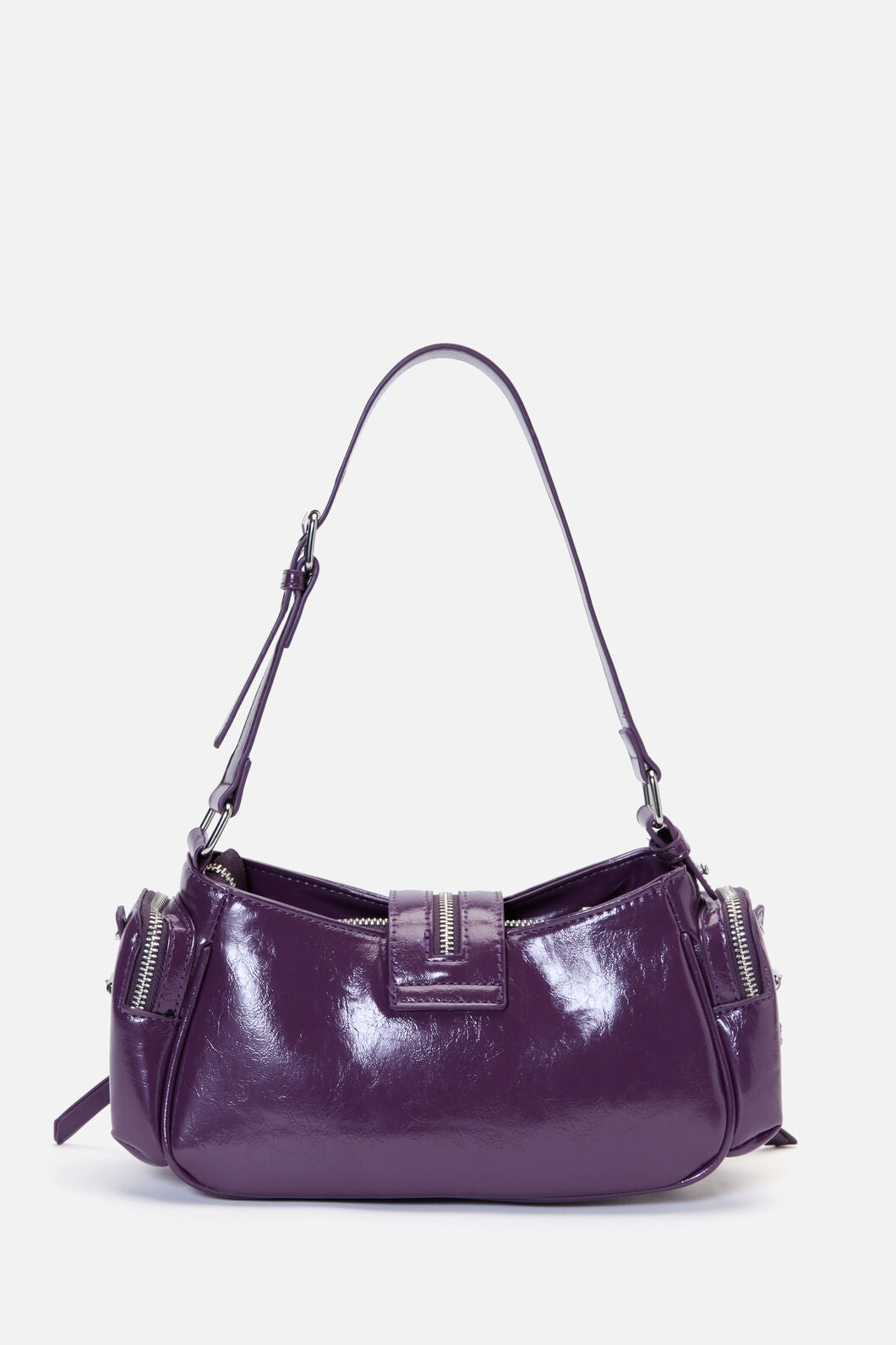 Dangerfield - Moto Stud Zip Bag - purple