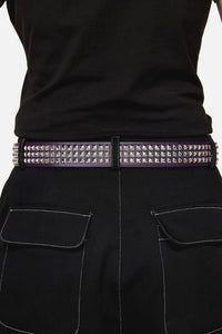 Dangerfield - Pyramid Stud Belt - purple