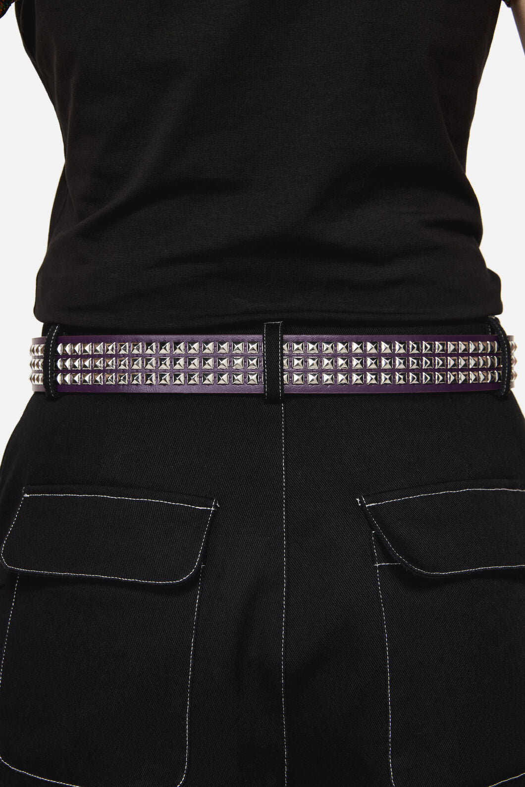 Dangerfield - Pyramid Stud Belt - purple