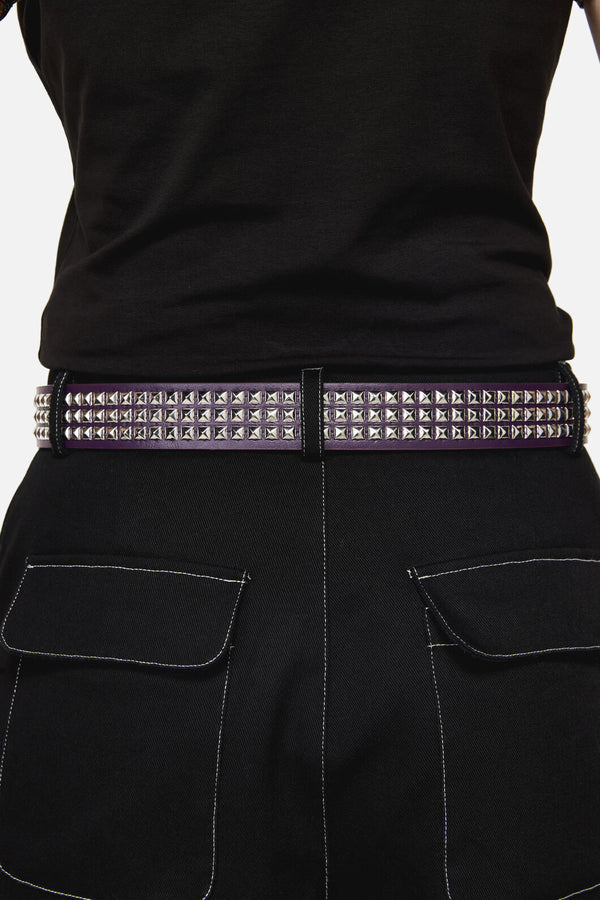 Dangerfield - Pyramid Stud Belt - purple