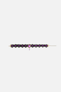 Dangerfield - Ribbon & Lace Choker - purple-black
