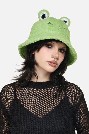 Dangerfield - Winter Frog Hat - green