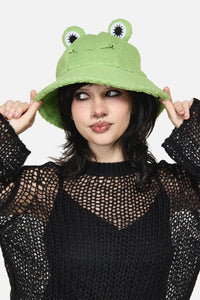 Dangerfield - Winter Frog Hat - green