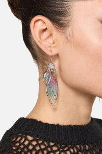 Dangerfield - Rainbow Sparkle Wing Earrings - multi