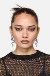 Dangerfield - Through The Ear Snake Earrings - silver