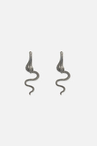 Dangerfield - Through The Ear Snake Earrings - silver