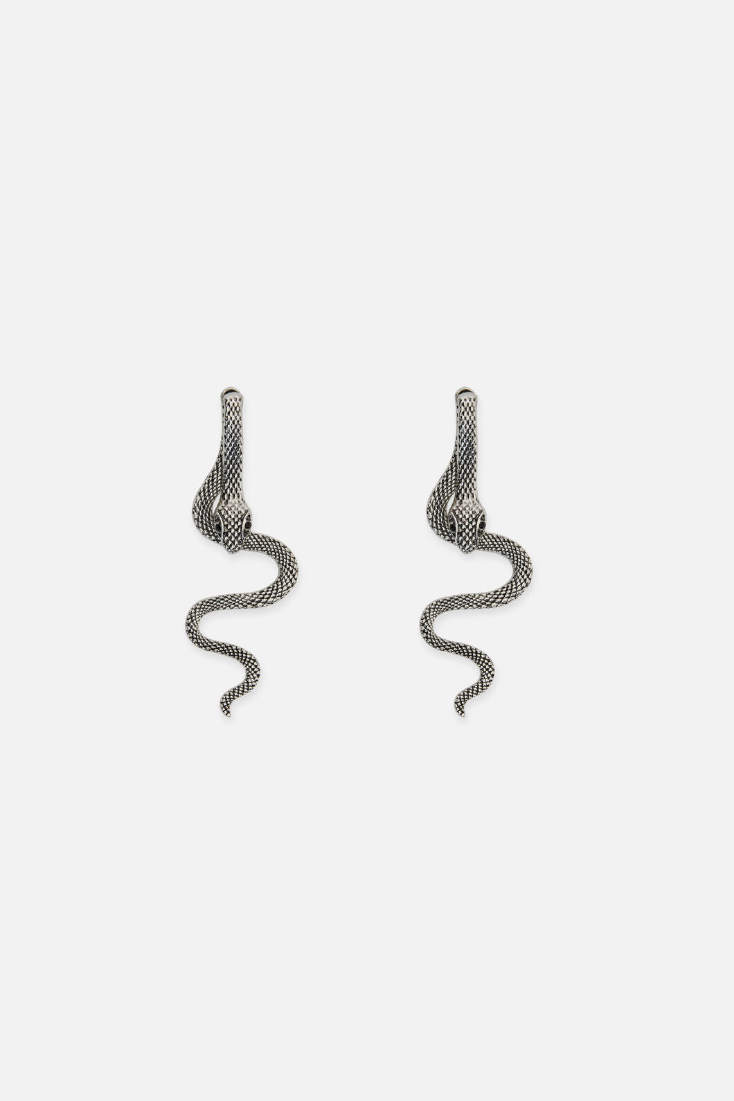 Dangerfield - Through The Ear Snake Earrings - silver