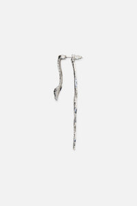 Dangerfield - Through The Ear Snake Earrings - silver