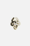 Dangerfield - Intertwined Snake Pin - black-white