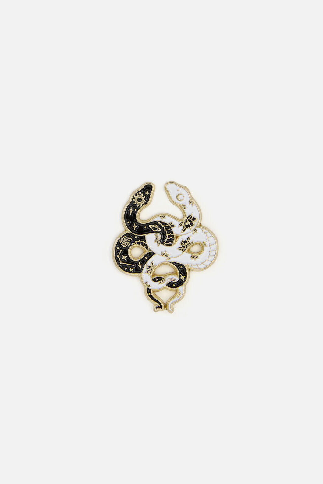 Dangerfield - Intertwined Snake Pin - black-white