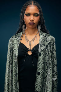 Dangerfield - Cross Chainmail Necklace - silver