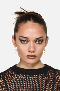 Dangerfield - Fried Egg Earrings - white-yellow