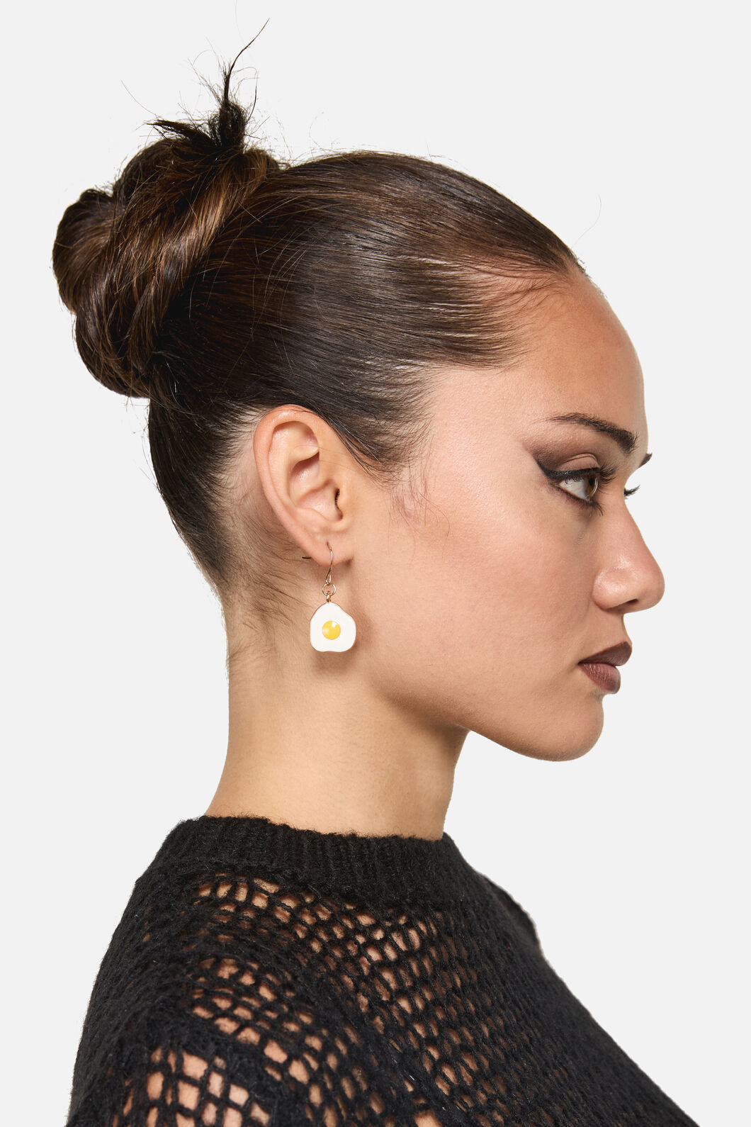 Dangerfield - Fried Egg Earrings - white-yellow