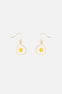 Dangerfield - Fried Egg Earrings - white-yellow
