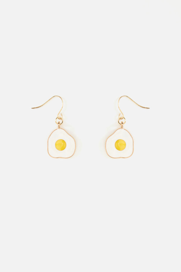 Dangerfield - Fried Egg Earrings - white-yellow