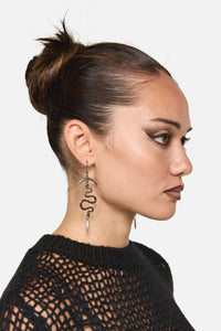 Dangerfield - Celestial Snake Earrings - silver-gold
