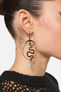 Dangerfield - Celestial Snake Earrings - silver-gold