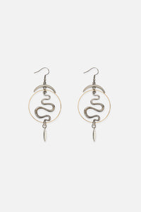Dangerfield - Celestial Snake Earrings - silver-gold