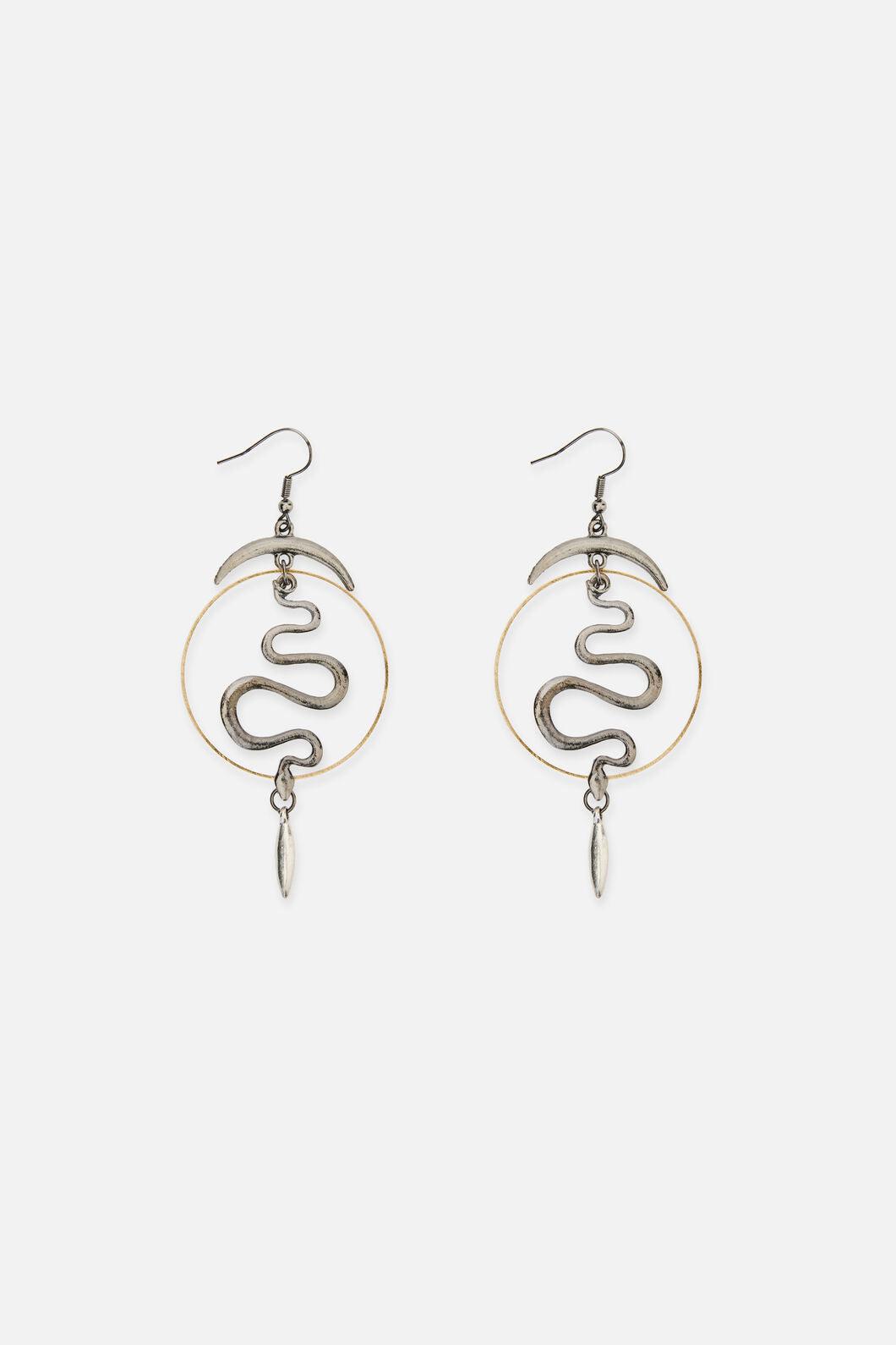 Dangerfield - Celestial Snake Earrings - silver-gold