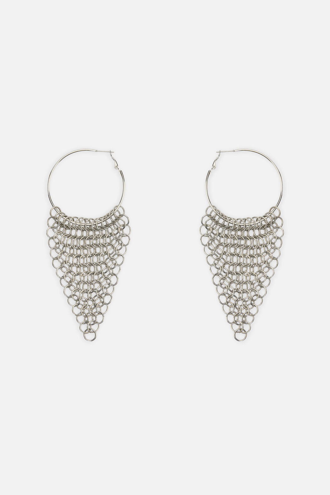 Dangerfield - Hoop Chainmail Earrings - silver