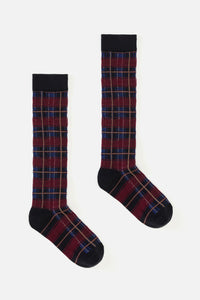 Dangerfield - Black Long Tartan Socks - black