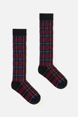Dangerfield - Black Long Tartan Socks - black