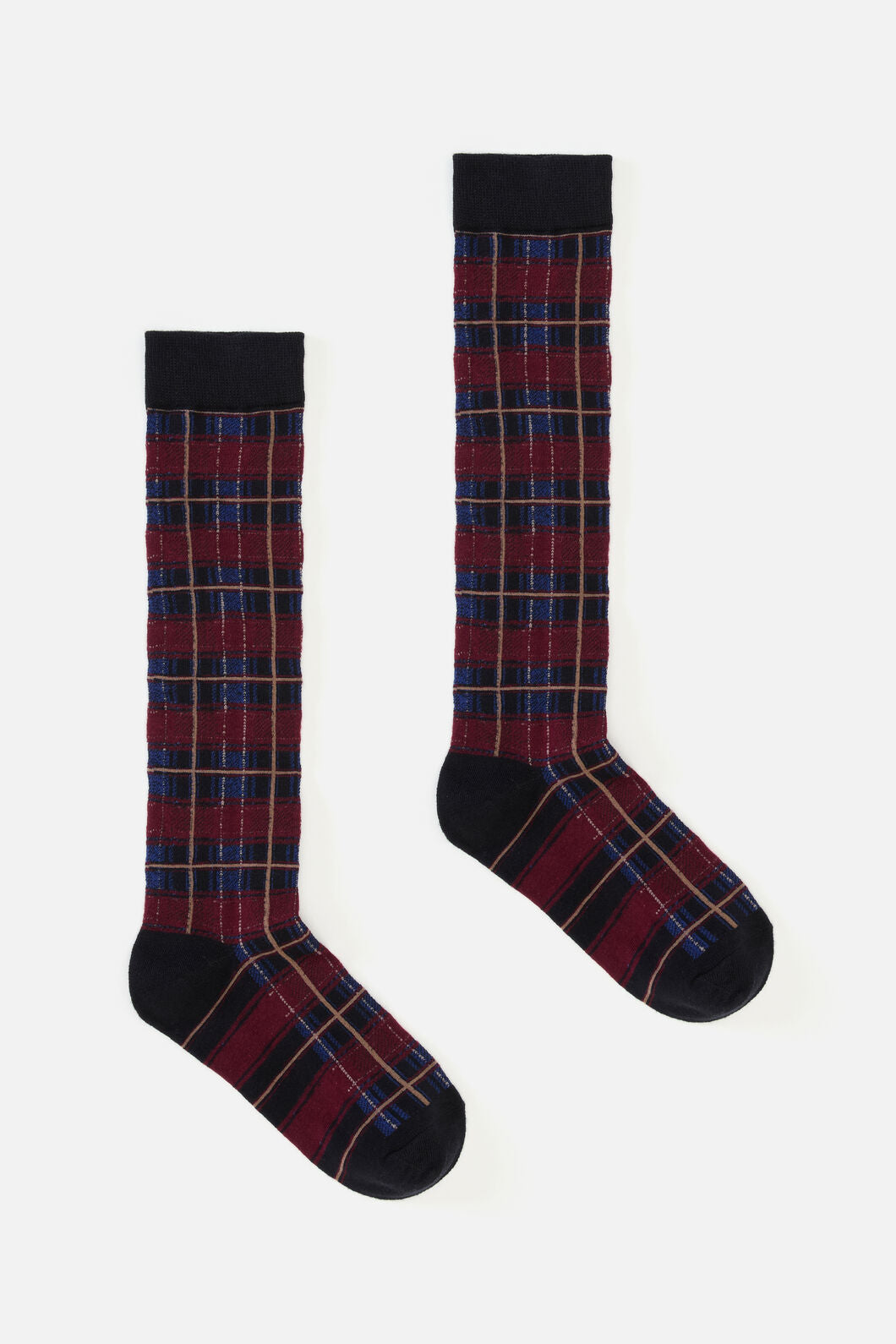 Dangerfield - Black Long Tartan Socks - black