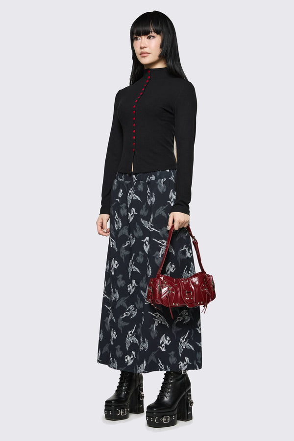 Dangerfield - Dark Red Stud Shoulder Bag - dark-red