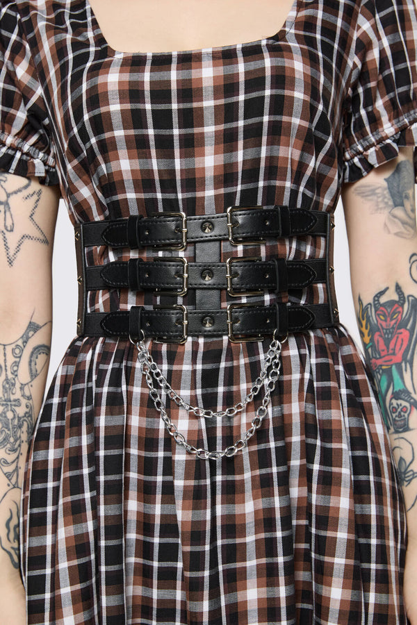 Dangerfield - Buckle Chain Waist Belt - black