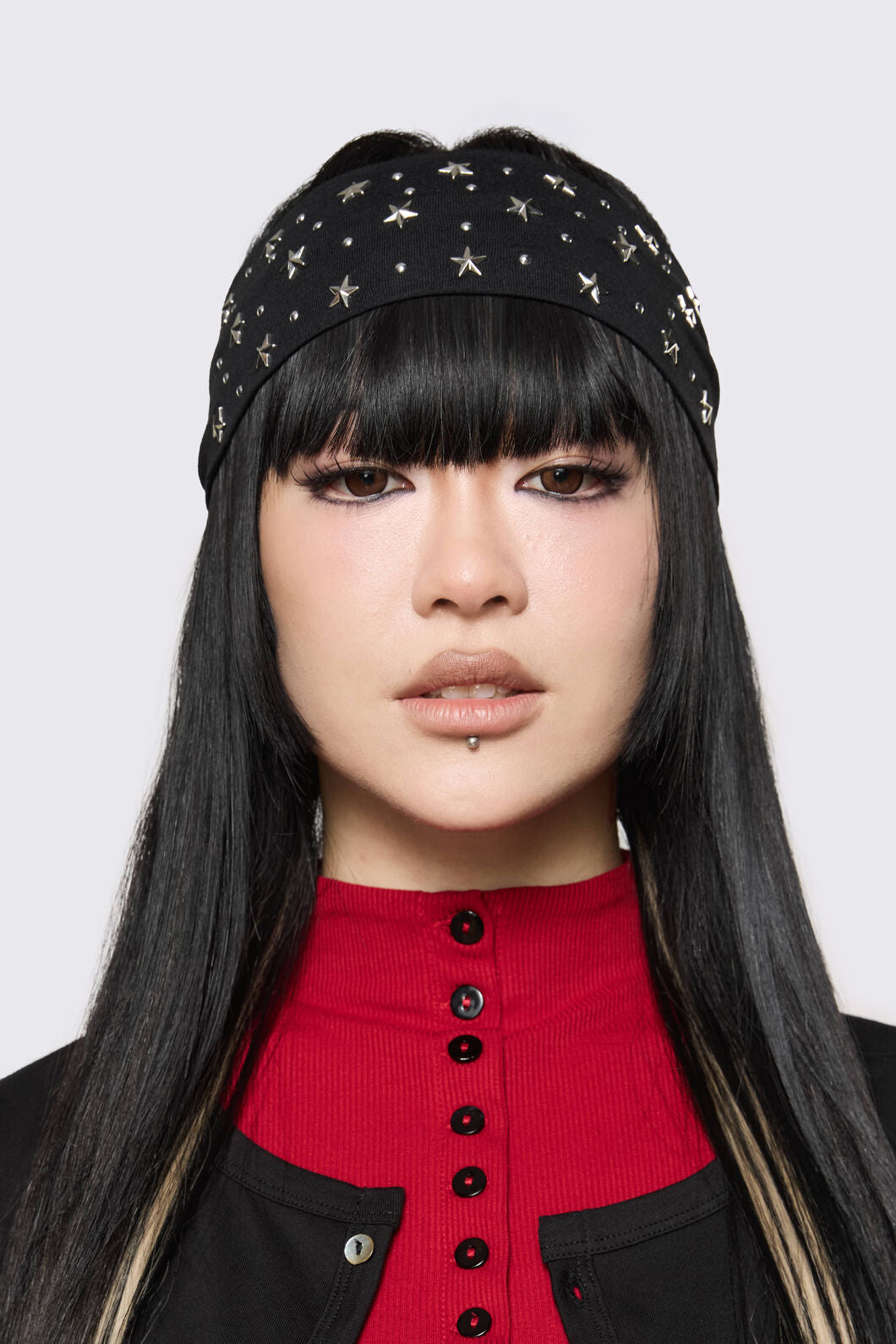 Dangerfield - Stars Studs Stretch Headband - black
