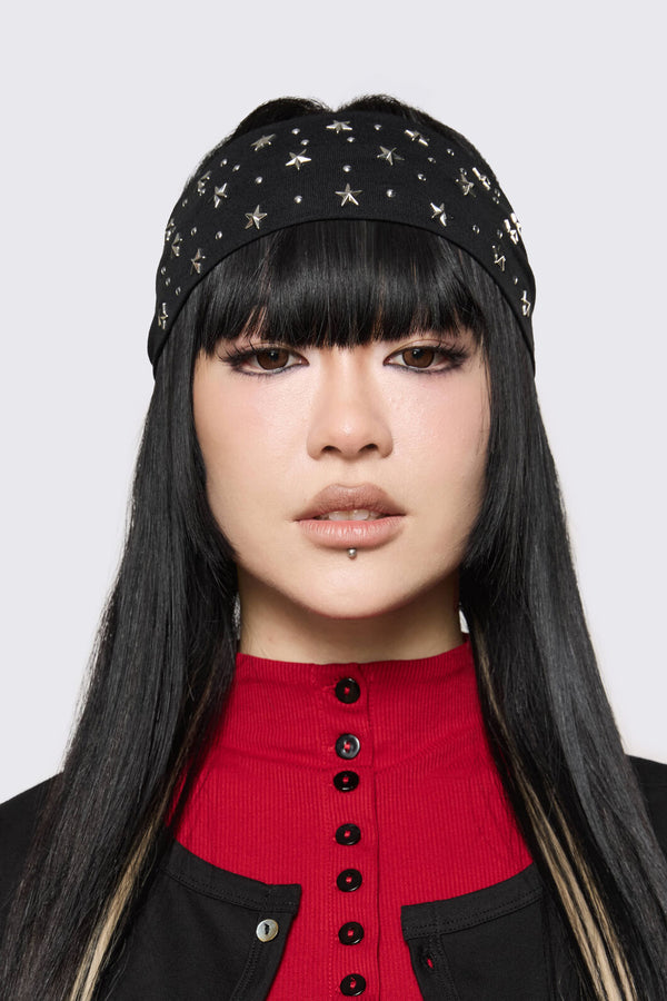 Dangerfield - Stars Studs Stretch Headband - black
