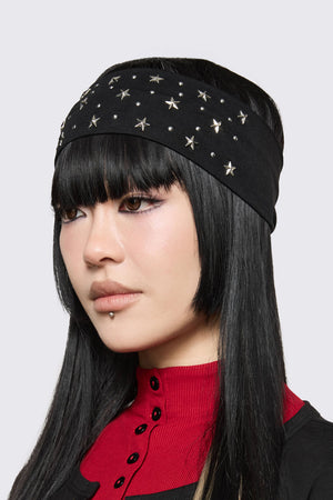 Dangerfield - Stars Studs Stretch Headband - black