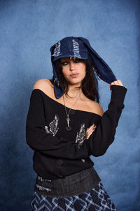 Dangerfield - Distressed Ears Cap - indigo