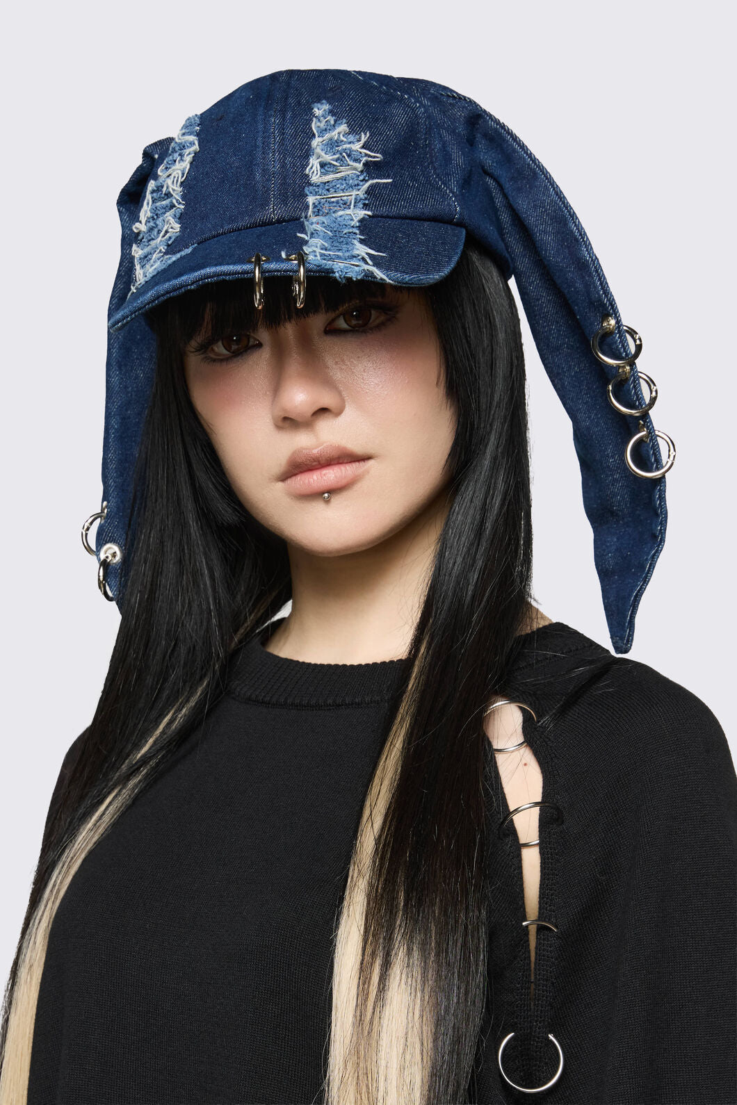 Dangerfield - Distressed Ears Cap - indigo