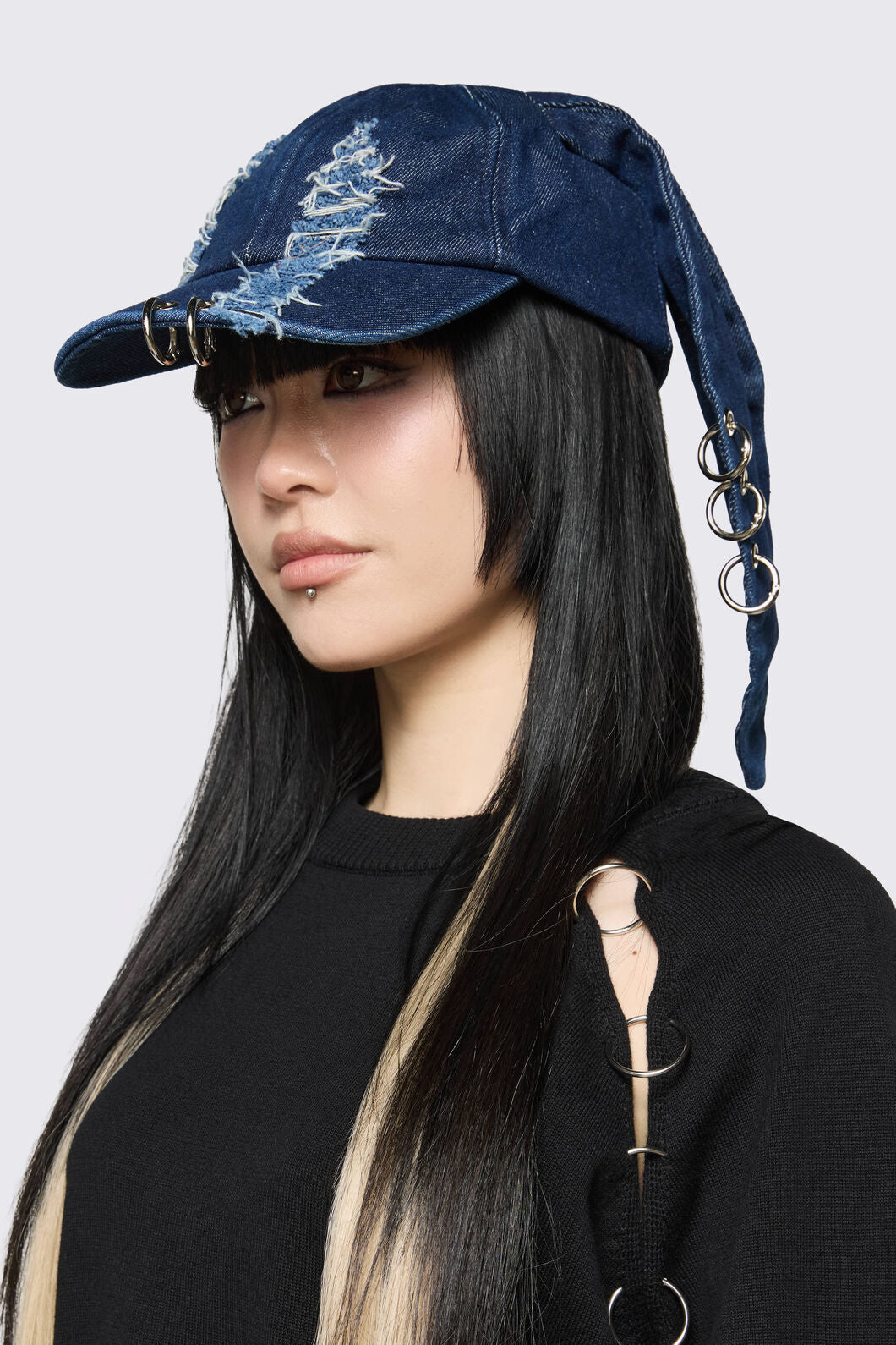 Dangerfield - Distressed Ears Cap - indigo