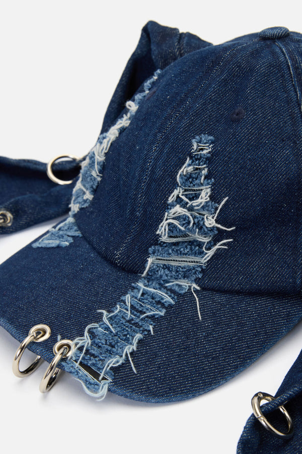 Dangerfield - Distressed Ears Cap - indigo