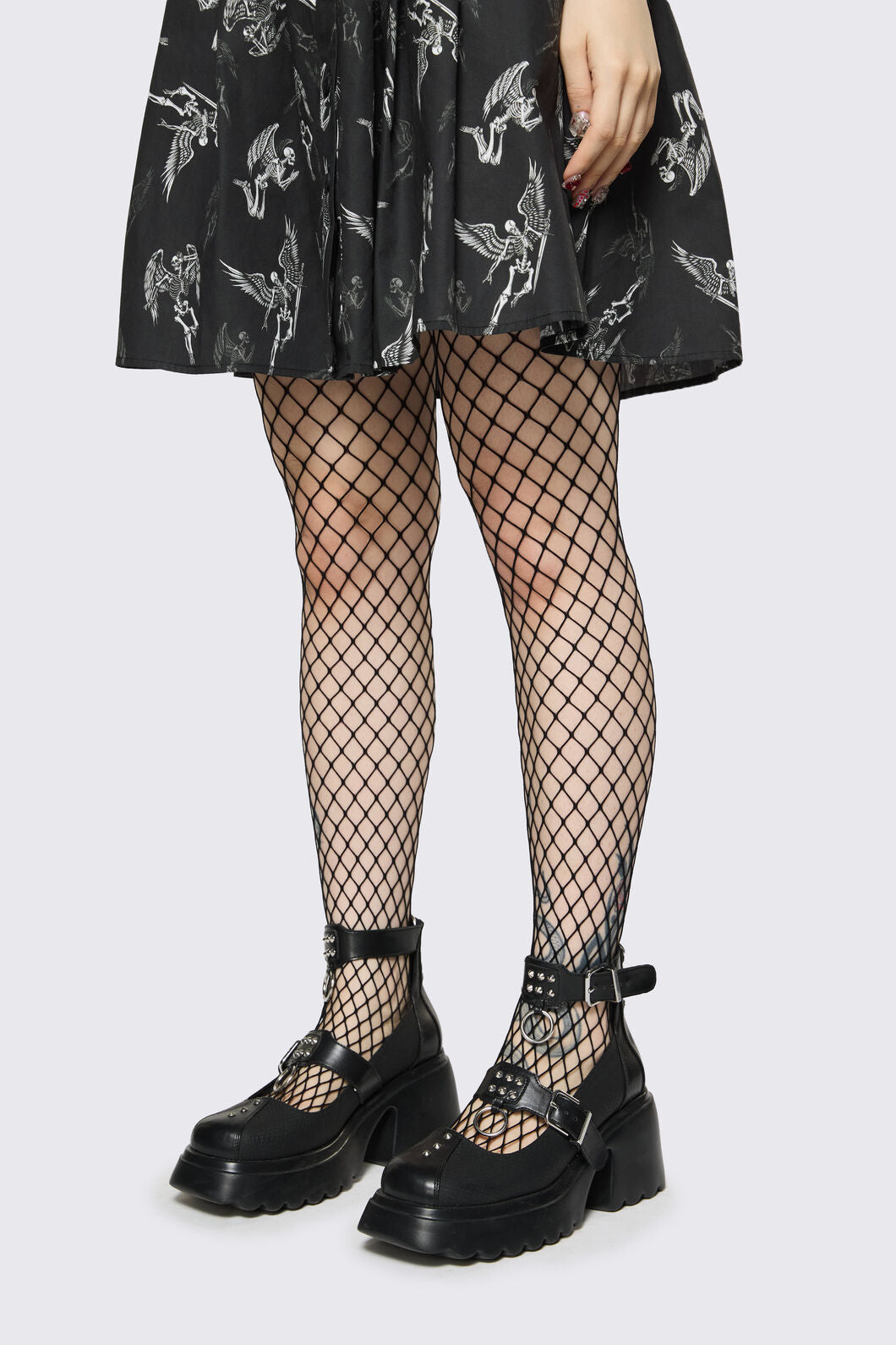 Dangerfield - Black Large Diamond Fishnet Tights - black
