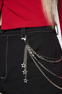 Dangerfield - Stars Charm Jean Chain - silver