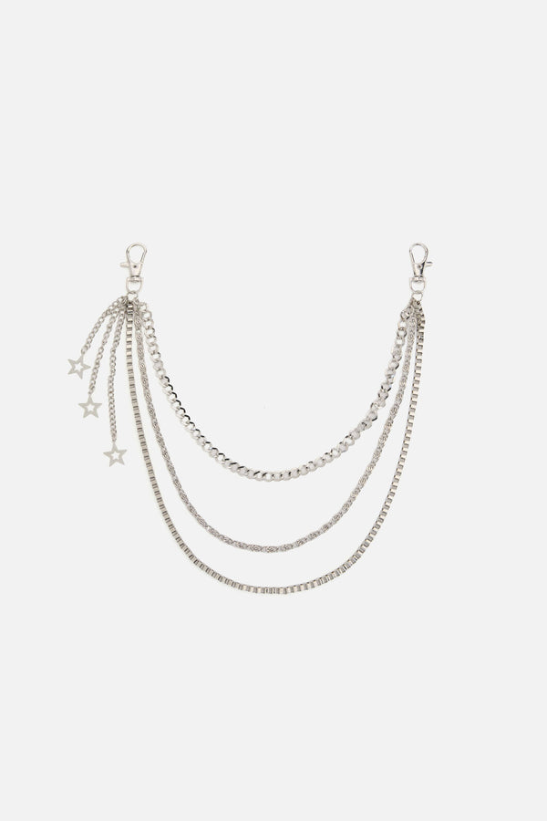 Dangerfield - Stars Charm Jean Chain - silver