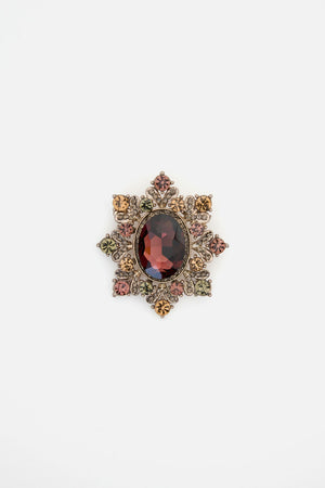 Dangerfield - Gothic Diamante Brooch - multi